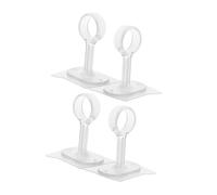 TOYANDONA 4 Piezas Soporte de Barra de Cortina portavasos Soportes de Varilla de Cortina de Montaje en Techo ABS Transparent