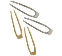 TOYANDONA 4 Piezas Sujetador de Moño Cabello de Metal Forma, Accesorio Elegante y Simple para Peinados Seguros en Mujeres Cabello Largo