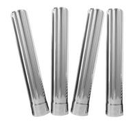 TOYANDONA 4 Piezas Tubo de Chimenea de Acero Inoxidable de 2,36' Conector Acodado de 90 Grados para Estufa de Leña y Calentador de Agua en Camping, Conexión Sellada y Alta Eficiencia