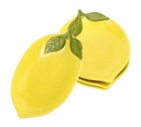 TOYANDONA 4 piezas Vajillas de Limón de con Textura Suave Cuencos Versátiles para Servir Ensaladas Postres y Frutas Diseño Práctico y Fácil de Limpiar para Hogar y Restaurante
