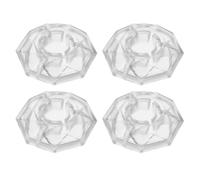 TOYANDONA 4 Protectores Transparentes para Perillas de Pedales de Efectos de Guitarra Forma de Diamante Cubiertas Antideslizantes de Plástico para Pedales Eléctricos Accesorio de