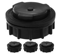 TOYANDONA 4 tapones de drenaje para cubo de basura: Tapón para, tapa para orificio inferior, 660 L, a prueba de fugas, repuestos para contenedor de reciclaje y compostaje exterior, color negro