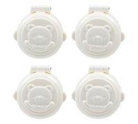 TOYANDONA 4 unidades transparentes para cocina, protección infantil, botón de cocina, perilla de gas, cubierta protectora para horno, estufa de gas, botón blanco