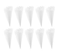 TOYANDONA 40 Unidades Conos de Papel para Confeti Rústicos y Elegantes Diseño de Encaje Calado, Ligeros y Resistentes para Bodas y Fiestas de Navidad
