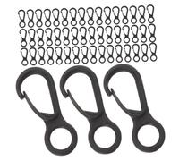 TOYANDONA 400 Piezas Mosquetones Pequeños Negros de Plástico Unidades Cierres de Multifunción Compactos para Camping Senderismo y Manualidades Clips para Colgar y Sujetar Equipos