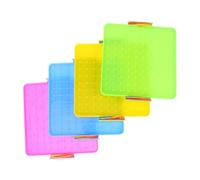 TOYANDONA 4juegos Geoplanos De Plástico De Doble Cara con Bandas Elásticas Juguete Manipulativo De Matemáticas para Aula De Enseñanza Herramienta De Aprendizaje De Geometría