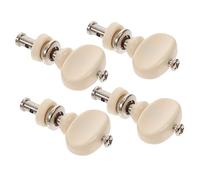 TOYANDONA 4piezas Afinadores De Cuerdas Para Ukelele Con Botón De Plástico Blanco Mecanismo De Fricción Cabezas De Sintonización Para Instrumentos