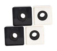 TOYANDONA 4piezas Banderas Cuadradas Para Micrófono Abs Estación Portátil Para Logos Diseño Estable y Desmontable Para Entrevistas Profesionales y Eventos