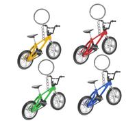 TOYANDONA 4Piezas Bicicleta de Dedo Decorativo de Bicicleta MTB de Colgante Llaves y Mochilas Auténtico