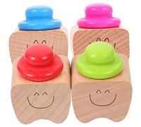 TOYANDONA 4piezas Caja Para Dientes De Leche De Madera Contenedor Conmemorativo Para Guardar Dientes De Leche Para Uso Casa