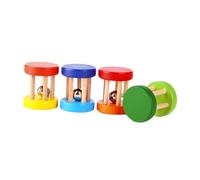 TOYANDONA 4piezas Campana De Mano De Madera Juguete Sonajero Sonajero De Madera Juguetes Educativos Para Bebés Para Hijos