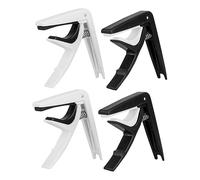 TOYANDONA 4piezas Capos De Guitarra De Plástico Abrazaderas Ajustables Para Guitarra Clásica y Ukulele Protección Contra Arañazos Diseño Ligero y Funcional