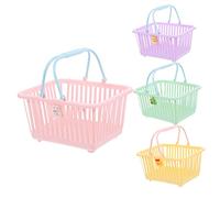 TOYANDONA 4piezas Cestas De Plástico Portátiles Para Almacenamiento De Unidades Multifuncionales Para Organización Cocina Baño y Escritorio