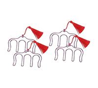 TOYANDONA 4piezas Clip Metálico Para Partituras Musicales Borlas Sujetapáginas Para Piano y Guitarra Fijador De Libros De Música Clips Para Partituras Suministros De Instrumentos