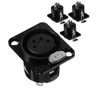 TOYANDONA 4piezas Conector XLR Pines De Montaje Panel para Micrófono Adaptador De Audio Metálico De Fácil Instalación y Uso para Grabaciones y Presentaciones
