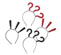TOYANDONA 4piezas Diadema Signo De Interrogación Unidades Aro Pelo Accesorios Para Fiestas Navideñas Disfraz De Halloween Tocado Para Fotomatón