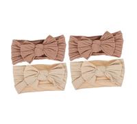 TOYANDONA 4piezas Diademas De Nylon Para Bebés Lazo Suaves y Cómodas Accesorios De Cabello Para Niñas Recién Nacidas Para Estilo Infantil