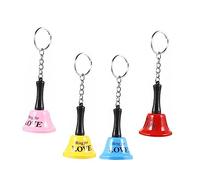TOYANDONA 4piezas Juguetes Sonajeros Creativos de Llaveros Cascabeles de Campana Adornos Metálicos para Accesorios de Llavero para Decoración