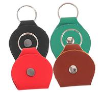 TOYANDONA 4piezas Llavero Púa de Guitarra Bolsa de Cuero Sintético para Púas de Guitarra Soporte Portátil de Estuche para Uso Conciertos de Eléctrica