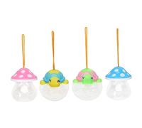 TOYANDONA 4piezas Mini Pecera De Plástico Acuario para Peces Bebedero para Tortugas para Terrarios Pequeños y Decoración De Espacios Limitados