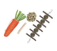 TOYANDONA 4piezas Rama De Árbol para Dentición Juguetes Masticables De Madera para Conejos Hámsteres y Cobayas para Mascotas