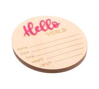 TOYANDONA 4piezas Tarjeta De Anuncio De Nacimiento Madera Cartel De Bienvenida Para Recién Nacido Decoración De Habitación Infantil Para Shower