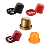 TOYANDONA 5 Juegos Cubilete De Dados Gruesos para Bares y Karaoke Caja De Dados Antitrampas Divertido con De Color Perla Reforzados y Resistentes Roturas