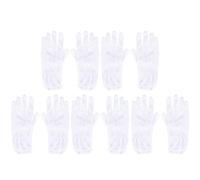 TOYANDONA 5 Pares Guantes Protección Eficaz Antideslizantes de Algodón Blancos Barrera Protectora y Diseño Cómodo para Trabajo Industrial y Manual para Uso en Exteriores
