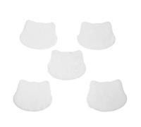 TOYANDONA 5 Piezas Alfombrillas Miniatura Casa Muñecas Mini Alfombra Forma Gato Blanca Peluda Pequeña para Mascotas Decoración Kawaii para Escritorio y Habitaciones Pequeñas