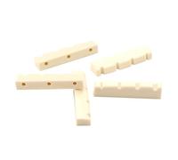 TOYANDONA 5 Piezas de Cejuela Ranurada para Guitarra Eléctrico de 4 Cuerdas, Material Abs Beige, Reduce Ruido y Mejora Vibración, Accesorios para Cuerdas
