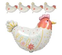 TOYANDONA 5 Piezas De De Granja Con Forma De Y - Para Lindos Globos De Celebración Y Fiesta Suministros De Pollo Animal De Papel De Aluminio De