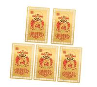 TOYANDONA 5 Piezas Feng Shui God Of Wealth Cards Prosperity Amulets For Financial Success And Protection Portable Auspicious Fortune Gifts For Chinese Year
