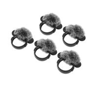 TOYANDONA 5 Piezas Furry Lavalier Microphone Windscreens Windproof Covers With Magnetic Attachment Dust Protection For Outdoor Recording Live Streaming