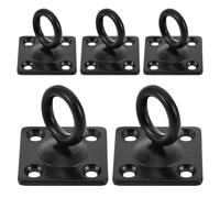 TOYANDONA 5 Piezas Gancho de Pared Giratorio Multiusos de Acero Inoxidable Negro para Montar Sacos Pesados Anclajes de Techo, Solución Versátil para Optimizar Espacio en Almacenes y