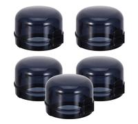 TOYANDONA 5 Piezas Protectores de Seguridad Fabricados en Plástico Negro, Resistentes al Calor Cierre Seguro Cocina para Perillas de Estufa de Gas