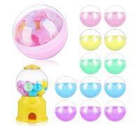 TOYANDONA 50 cápsulas vacías redondas rellenables para juguetes: bolas de plástico grandes de 5 cm para máquinas de chicle, bolas sorpresa semitransparentes como obsequios, premios infantiles y