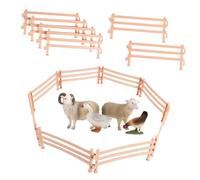 TOYANDONA 50 Piezas Valla de Juguete Beige para Granja Paneles con Conectores Fáciles para Accesorios Realistas para Construcción de Corral y Paisaje Miniatura