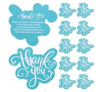 TOYANDONA 50 Unidades Mini Tarjetas de Agradecimiento Encantadora en Papel Verde Diseño Único y Doble Impresión y Decoración para Pequeñas Empresas para Diversas Ocasiones