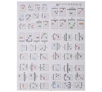 TOYANDONA 57 tarjetas portátiles con diagramas de acordes para guitarra para principiantes, con estuche de almacenamiento. Guía de aprendizaje musical y accesorio para clases y práctica de
