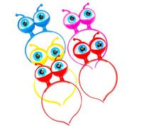 TOYANDONA 5pcs Haarreif mit Augen LED Leuchtende Haarreif Halloween Stirnband Kostüme Kopfschmuck Weihnachten Nochevester Masquerade Party Schmuck LED Mitbringsel Gastgeschenk Zufällige Farbe