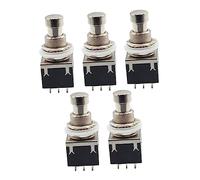 TOYANDONA 5piezas Interruptor De Pines Para Pedal De Efectos De Guitarra Eléctrica Bypass De Color Negro Compatible Led y Funciones Personalizadas