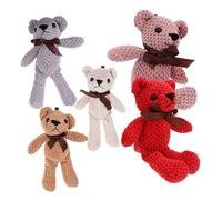 TOYANDONA 5piezas Muñecos De Peluche Forma De Oso Adorables Juguetes De Animales para Decoración De Sofá y