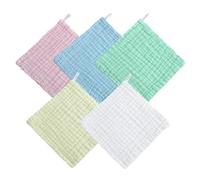 TOYANDONA 5piezas Toallas De Algodón Para Toallitas Absorbentes De Algodón Para Recién Nacidos Toallas De Cara Cambiar Pañales y Limpiar La Cara Bebés