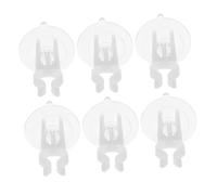 TOYANDONA 6 Piezas Accesorios para Velas Ventosas Soporte para Velas De Ventana Candelabro De Ventana Eléctricas Sin Llama Led Pilas