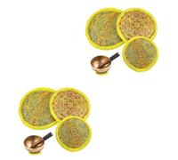 TOYANDONA 6 Piezas Almohadilla inferior para cuenco tibetano cojín de cojín soportes para monitores de estudio tapete de cuenco tibetano yoga accesorios para sanar