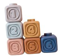 TOYANDONA 6 Piezas Bloques Apilables Blandos para Bebés Juguetes Educativos de Cognición y Desarrollo para Fiestas y Aprendizaje