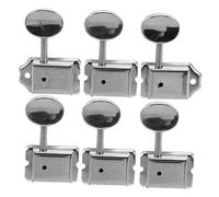TOYANDONA 6 Piezas Botones de guitarra eléctrica teclas de sintonizador clavijas de afinación de guitarra eléctrica partes de acustica Metal Silver
