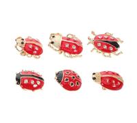 TOYANDONA 6 Piezas Broche de mariquita de estrellas prendedor de solapa animal antiguo pines de esmalte de bichos insignias de solapa de cuello broches steampunk aleación