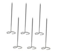TOYANDONA 6 Piezas Brochetas Verticales de Acero Inoxidable para Barbacoa Reutilizables para Camping Fiestas y Parrillas al Aire