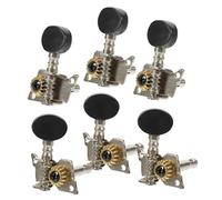 TOYANDONA 6 piezas Clavijas de Afinación para Guitarra Folk Pequeñas Perillas de Sintonización para Instrumento de Izquierda y Derecha Accesorio Resistente para Guitarra Acústica Negro con